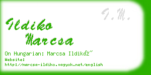ildiko marcsa business card